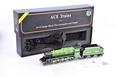 Lot 479 - ACE Trains 0 Gauge BR gloss apple green Black Five Locomotive and Tender M4763