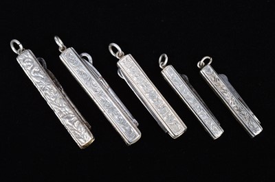 Lot 739 - Five silver Multi-Tool/Pocket Knives by Joseph Adelman