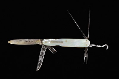 Lot 755 - A Mother of Pearl Pocket Knife/Multi Tool by John Slater