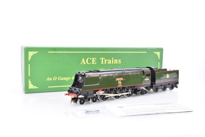 Lot 486 - ACE Trains 0 Gauge E/9 BR green unrebuilt West Country Class 34001  'Exeter' Locomotive and Tender