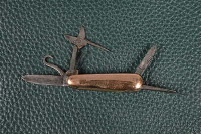 Lot 809 - A yellow metal Multi-Tool Pocket Knife