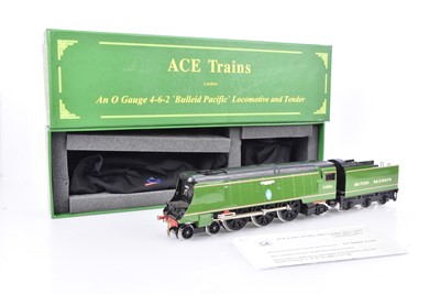 Lot 487 - ACE Trains 0 Gauge E/9 BR apple green unrebuilt Battle of Britain Class 34056  'Croydon' Locomotive and Tender