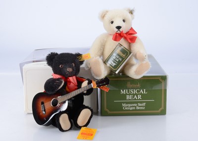 Lot 9 - Two Steiff musical teddy bears