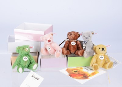 Lot 15 - Five Steiff Club miniature teddy bears