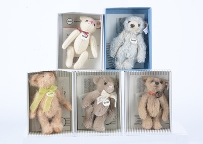 Lot 18 - Five Steiff Club miniature teddy bears