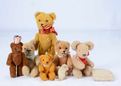 Lot 67 - Six small post-war European teddy bears
