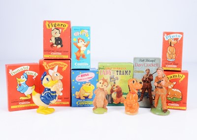 Lot 83 - Seven 1950s Cussons Walt Disney character soaps