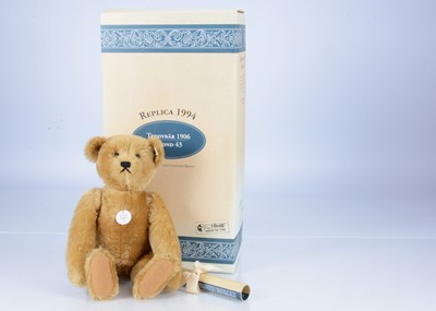 Lot 123 - A Steiff limited edition replica 1906 teddy bear