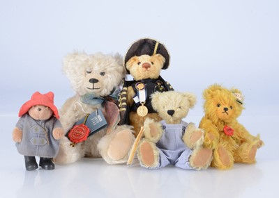 Lot 127 - Five small artisit and collectors teddy bears