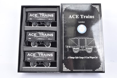 Lot 500 - ACE Trains 0 Gauge three Coal Truck set 'ACE Trains'