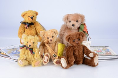 Lot 136 - Five limited edition Dean's Rag Book Co. teddy bears