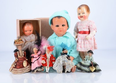 Lot 143 - Seven French celluloid dolls