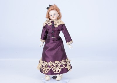 Lot 157 - A Simon and Halbig 1079 bisque swivel shoulder-head fashion doll