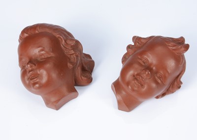 Lot 161 - A pair of Goebel bisque children wall busts