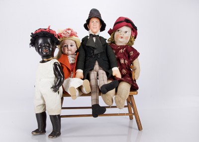 Lot 164 - A German bisque headed doll marked C