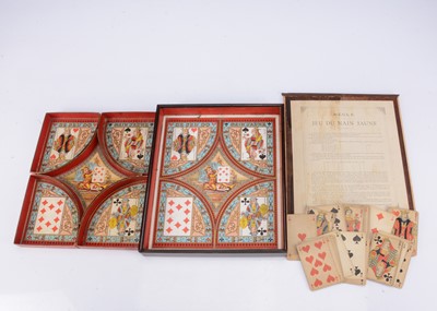 Lot 245 - An early 20th century French Jeu du Nain Jaune (Game of the Yellow Dwarf)
