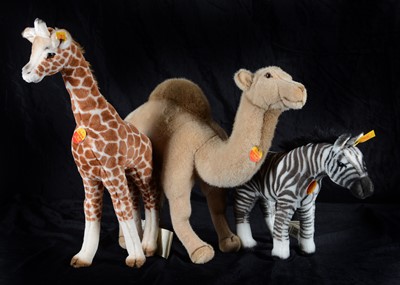 Lot 263 - Three recent Steiff yellow tagged wild hoofed animals