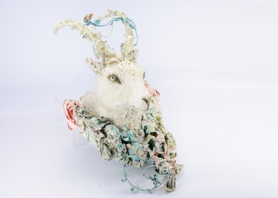 Lot 268 - A Laetita Mieral ‘Merveilles en Papier’ Ibex mounted head Fairy Tale Wall plaque