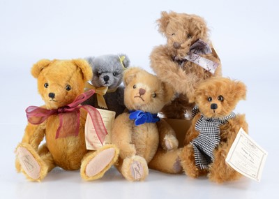 Lot 286 - Five limited edition Dean's Rag Book Company teddy bears