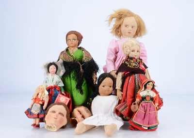 Lot 350 - A small plastic Lenci doll