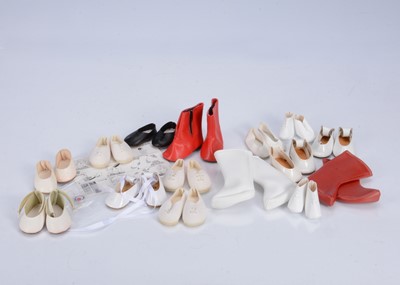 Lot 354 - A selection of dolls shoes  for Sasha and baby  dolls
