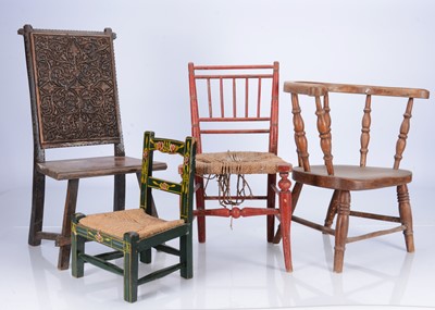 Lot 370 - Four children's chairs