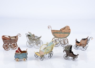 Lot 395 - Dolls' house and doll's perambulators