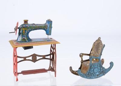 Lot 412 - A Penny Toy dolls' house sewing machine