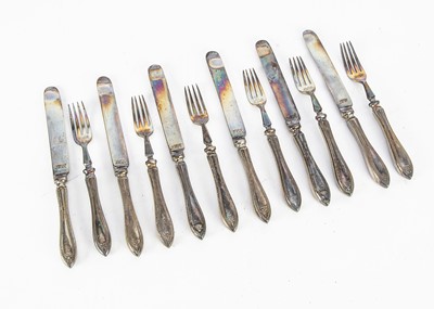 Lot 597 - Silver Plated LNER Dessert Cutlery to Serve Six