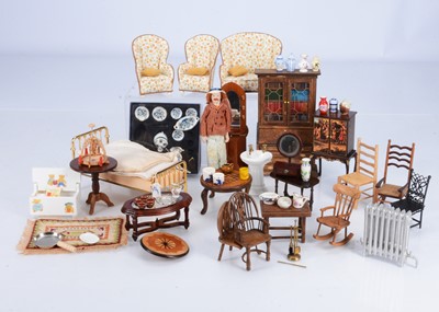 Lot 431 - Recent dolls' house furniture and chattels