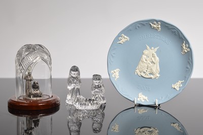 Lot 477 - A Waterford Crystal The Holy Family Nativity
