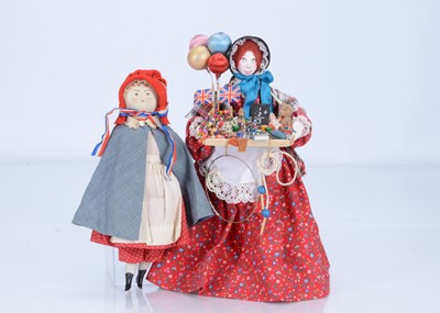 Lot 487 - An interesting painted leather doll