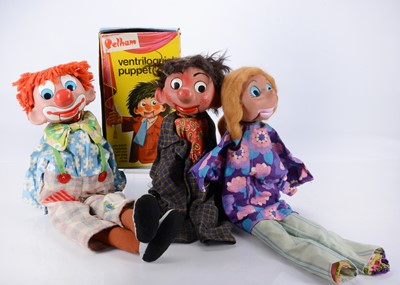 Lot 501 - Three Pelham Puppets Ventriloquial 'Vent 'Range puppets