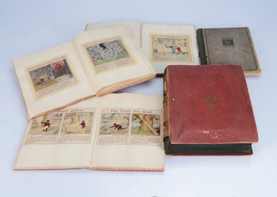 Lot 513 - Four 1934/35 hand coloured  Rupert the Bear scrap albums