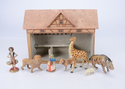 Lot 522 - Three papier-mâché wild animals