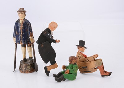 Lot 523 - A late 19th century German carved and painted wooden swayer