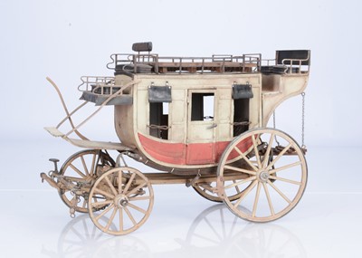 Lot 533 - A recent metal model stage coach