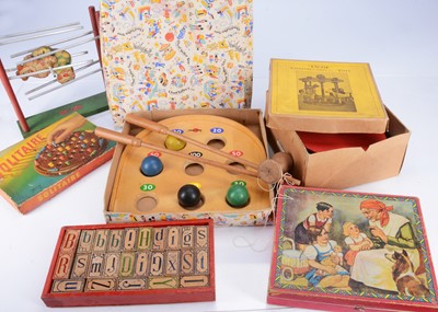 Lot 538 - A Chad Valley wooden rolling clown toy