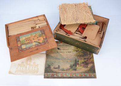 Lot 541 - A late 19th century Nordlandischer Baumeister Blockhaus (Blockhouse - La main en bois blinde) construction set