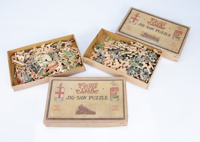 Lot 551 - Two GWR locomotive Jig-saw puzzles