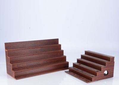 Lot 587 - Two wooden stepped display stands
