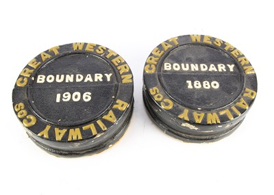 Lot 633 - GWR Cast Iron Boundary Markers