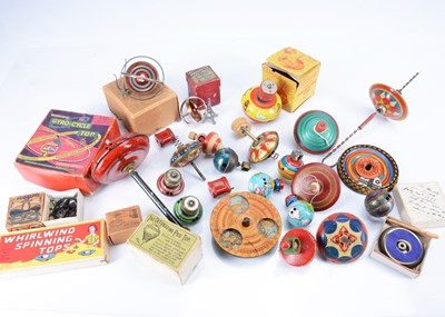 Lot 598 - A good collection of spinning tops