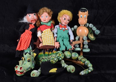Lot 612 - Five Pelham Fairy Tales puppets