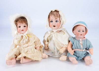 Lot 623 - Three German character baby dolls