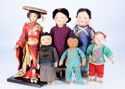 Lot 624 - Chinese boy and girl dolls