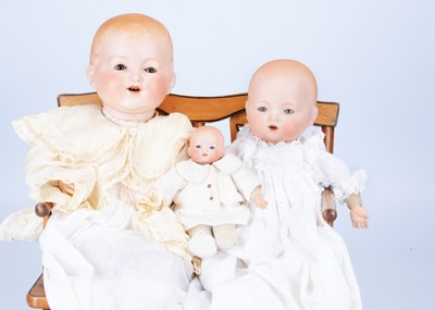 Lot 633 - Three German character baby dolls