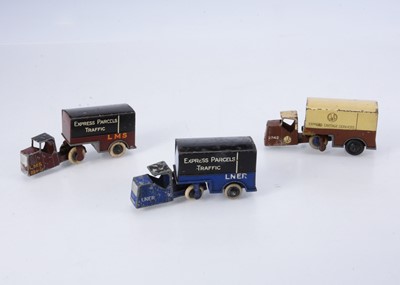 Lot 10 - Pre-War Dinky Toys 33r Railway Mechanical Horse & Trailer Vans