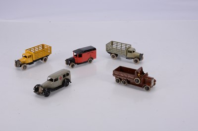 Lot 19 - Early Post-War Dinky Toys Small Commercial Vehicles