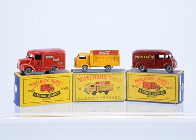 Lot 181 - Three boxed Matchbox Lesney models from the 1-75 Regular Wheel Range